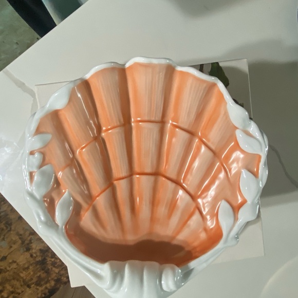 NWT 70’s vintage Mottahedeh shell dish NEVER USED In original Lord & Taylor box - Picture 3 of 16